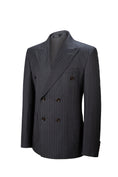 Bild in Galerie-Betrachter laden, Designer Style New Double Breasted Men's Two Button Stripe Blazer
