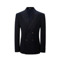 Cargar la imagen en la vista de la galería, Designer Style New Double Breasted Men's Two Button Stripe Blazer
