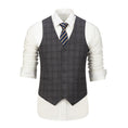 Cargar la imagen en la vista de la galería, Grey Plaid Men's Vest for Party, Wedding and Business
