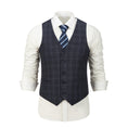 Cargar la imagen en la vista de la galería, Dark Grey Plaid Men's Vest for Party, Wedding and Business
