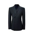 Cargar la imagen en la vista de la galería, Designer Style New Double Breasted Men's Two Button Stripe Blazer
