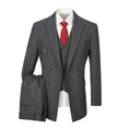 Load image into Gallery viewer, Grey Plaid Men's 3 Piece Slim Fit Suits
