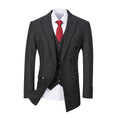 Charger l'image dans la visionneuse de la galerie, Black Plaid Men's Double Breasted Blazer Jacket
