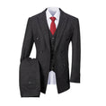 Cargar la imagen en la vista de la galería, Black Plaid Men's 3 Piece Slim Fit Suits
