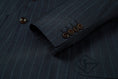 Load image into Gallery viewer, Designer Style New Double Breasted Men's Two Button Stripe Blazer
