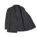 Charger l'image dans la visionneuse de la galerie, Black Plaid Men's Double Breasted Blazer Jacket
