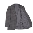 Cargar la imagen en la vista de la galería, Grey Plaid Men's Blazer Set for Party, Wedding and Business
