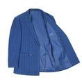 Bild in Galerie-Betrachter laden, Royal Blue Stripe Men's Double Breasted Blazer for Party, Wedding and Business
