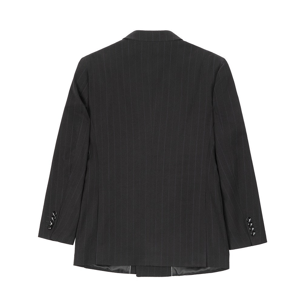 Black Stripe Men's Double Breasted Blazer for Party, Wedding and Business