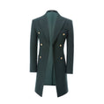 Charger l'image dans la visionneuse de la galerie, Men's Wool Coat Winter Double Breasted Long Coat 2779
