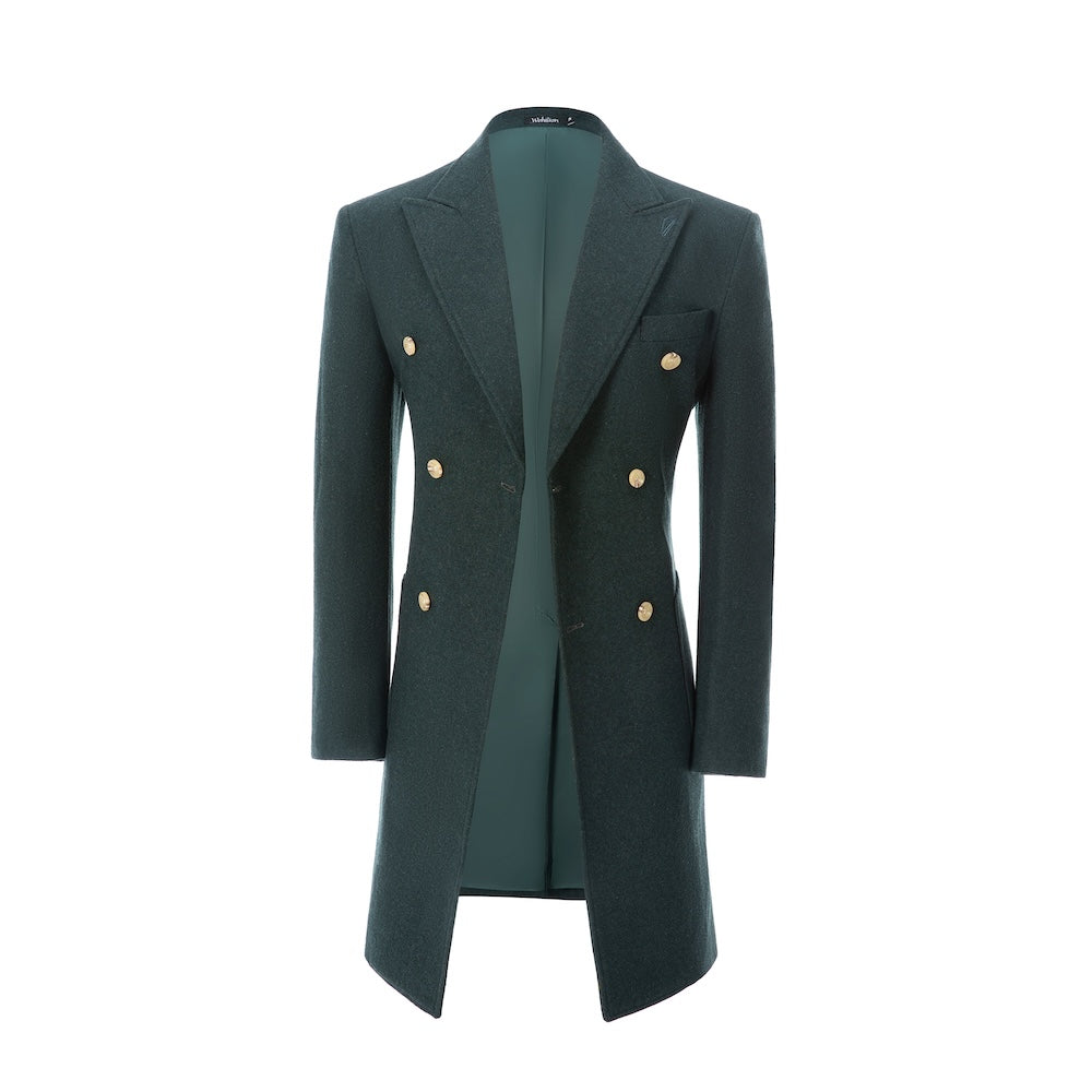 Men's Wool Coat Winter Double Breasted Long Coat 2779