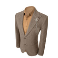 Load image into Gallery viewer, Simple Winter Tweed Herringbone 2 Pieces Mens Suits 2784
