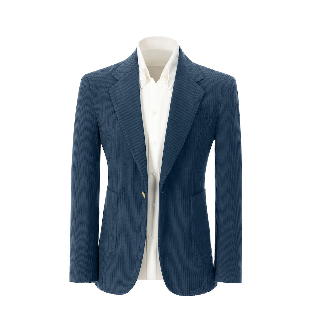 Men's One-Button Corduroy 2 Piece Suits