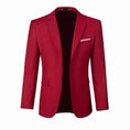 Charger l'image dans la visionneuse de la galerie, Red Men's Two Button Blazer for Party, Wedding and Business
