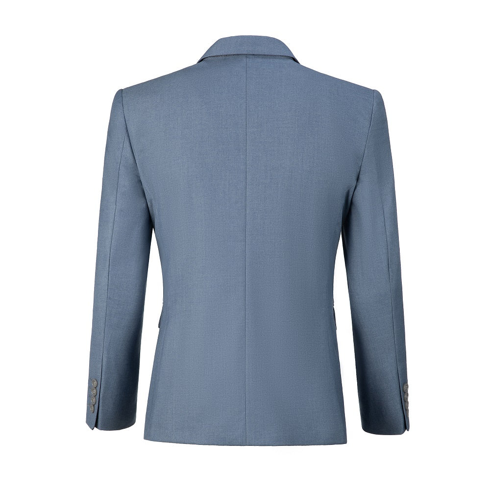 Denim Blue Men's Two Button Blazer for Party, Wedding and Business