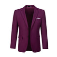 Cargar la imagen en la vista de la galería, Purple Men's Two Button Blazer for Party, Wedding and Business
