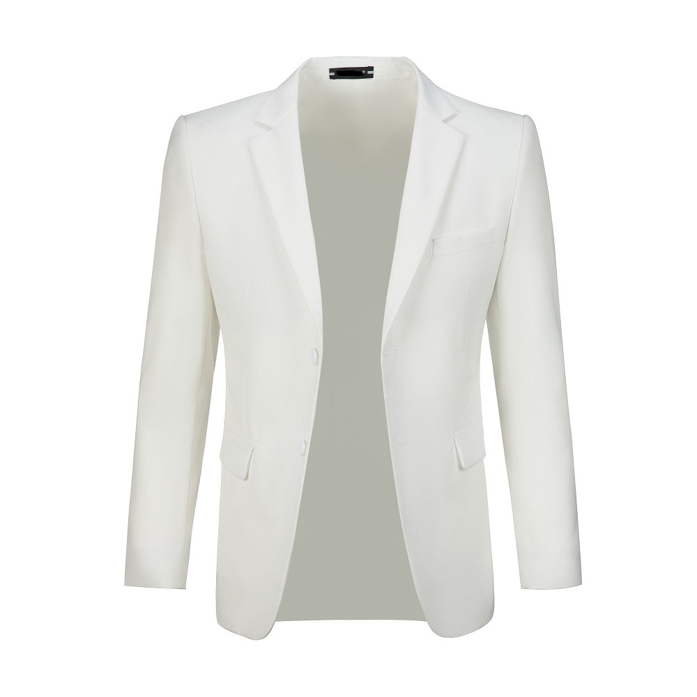 Ivory Men's Two Button Blazer for Party, Wedding and Business