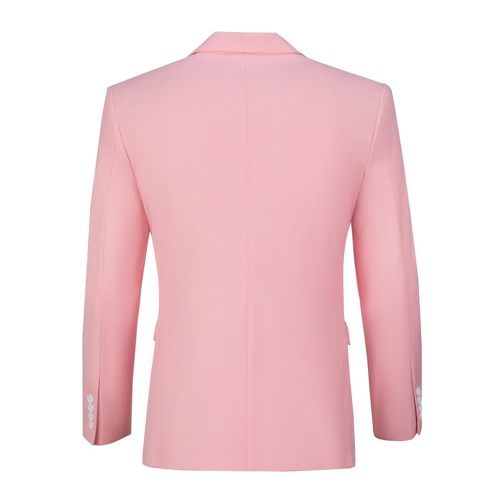 Pink Men's Two Button Blazer for Party, Wedding and Business