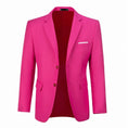 Cargar la imagen en la vista de la galería, Fuchsia Men's Two Button Blazer for Party, Wedding and Business
