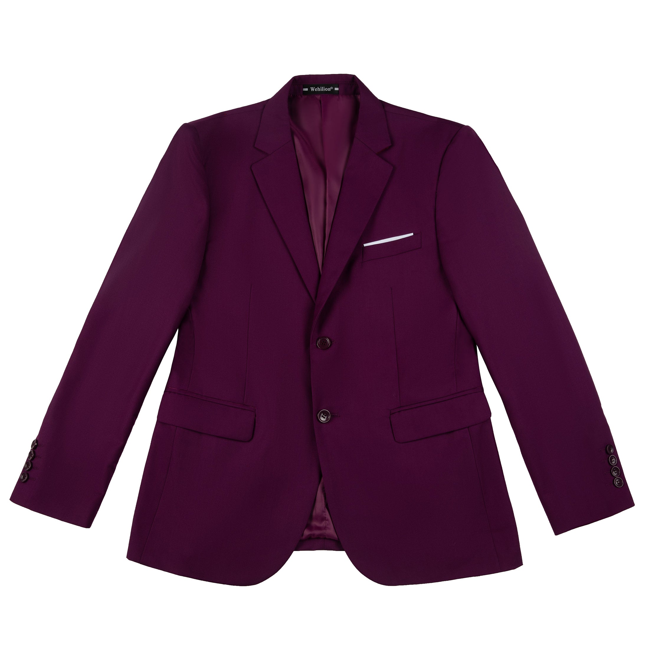 Purple Two Button Wedding 2 Pieces Men's Suits Jacket+Pants