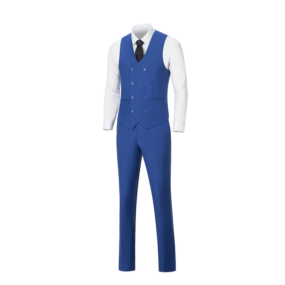 New Arrival Royal Blue Party Banquet Formal 3 Piece Men Suits