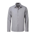 Bild in Galerie-Betrachter laden, Grey Men's Urban Stylish Casual Business Slim Fit Long Sleeve Button Up Dress Shirt
