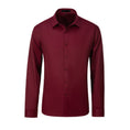 Bild in Galerie-Betrachter laden, Burgundy Men's Urban Stylish Casual Business Slim Fit Long Sleeve Button Up Dress Shirt
