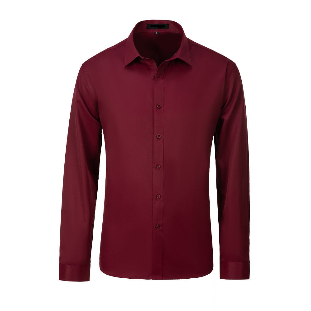 Burgundy slim fit dress shirt for men – modern and elegant look