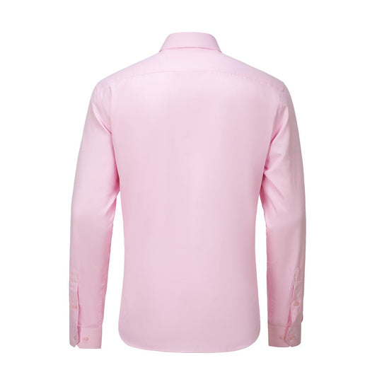 Pink Men's Urban Stylish Casual Business Slim Fit Long Sleeve Button Up Dress Shirt