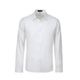 Cargar la imagen en la vista de la galería, White Men's Urban Stylish Casual Business Slim Fit Long Sleeve Button Up Dress Shirt
