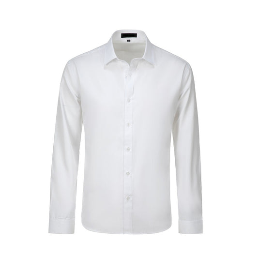 White Men's Urban Stylish Casual Business Slim Fit Long Sleeve Button Up Dress Shirt