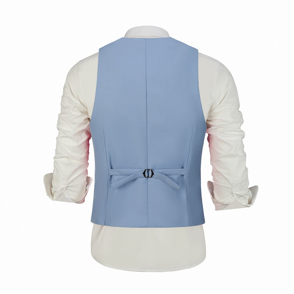 Violet 2pc minimalist suit for men – vest back view