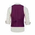 Cargar la imagen en la vista de la galería, Purple Men's Vest for Party, Wedding and Business
