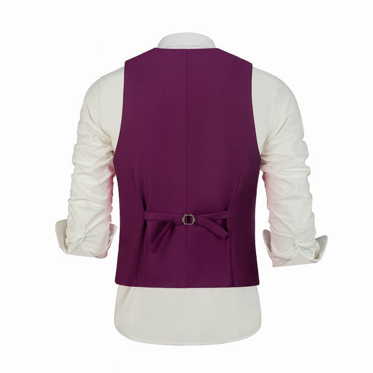 Purple Men's Vest for Party, Wedding and Business