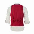 Load image into Gallery viewer, Red Men's Vest for Party, Wedding and Business
