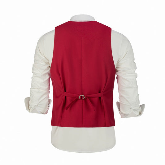 Red Men's Vest for Party, Wedding and Business