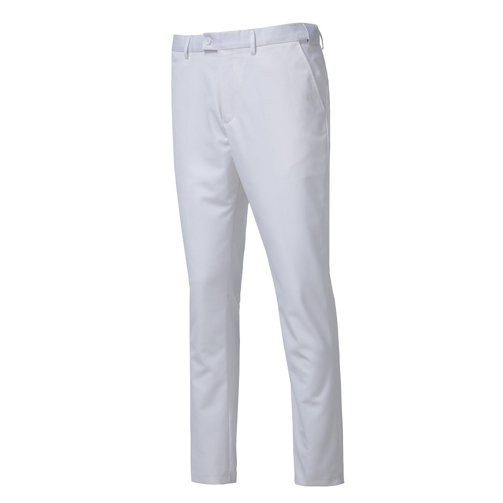 White slim fit men's dress pants – clean, modern cut with formal elegance