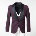 Load image into Gallery viewer, Purple Navy Unique Patterned Party 3 Piece Men Suits
