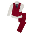 Charger l'image dans la visionneuse de la galerie, Red Two Button Wedding 3 Pieces Slim Fit Men Suits
