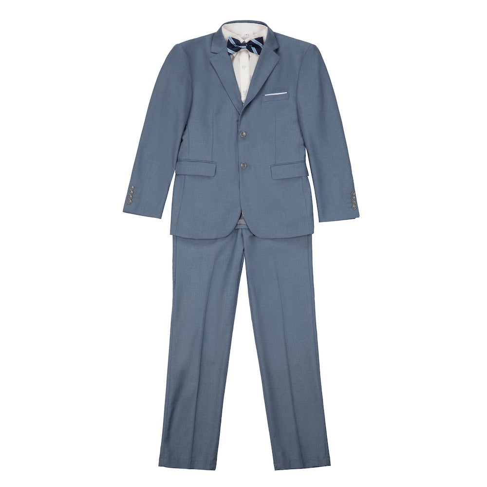 Denim Blue Two Button Wedding 3 Pieces Slim Fit Men Suits