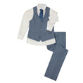 Charger l'image dans la visionneuse de la galerie, Denim Blue Two Button Wedding 3 Pieces Slim Fit Men Suits
