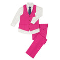 Cargar la imagen en la vista de la galería, Fuchsia Two Button Wedding 3 Pieces Slim Fit Men Suits
