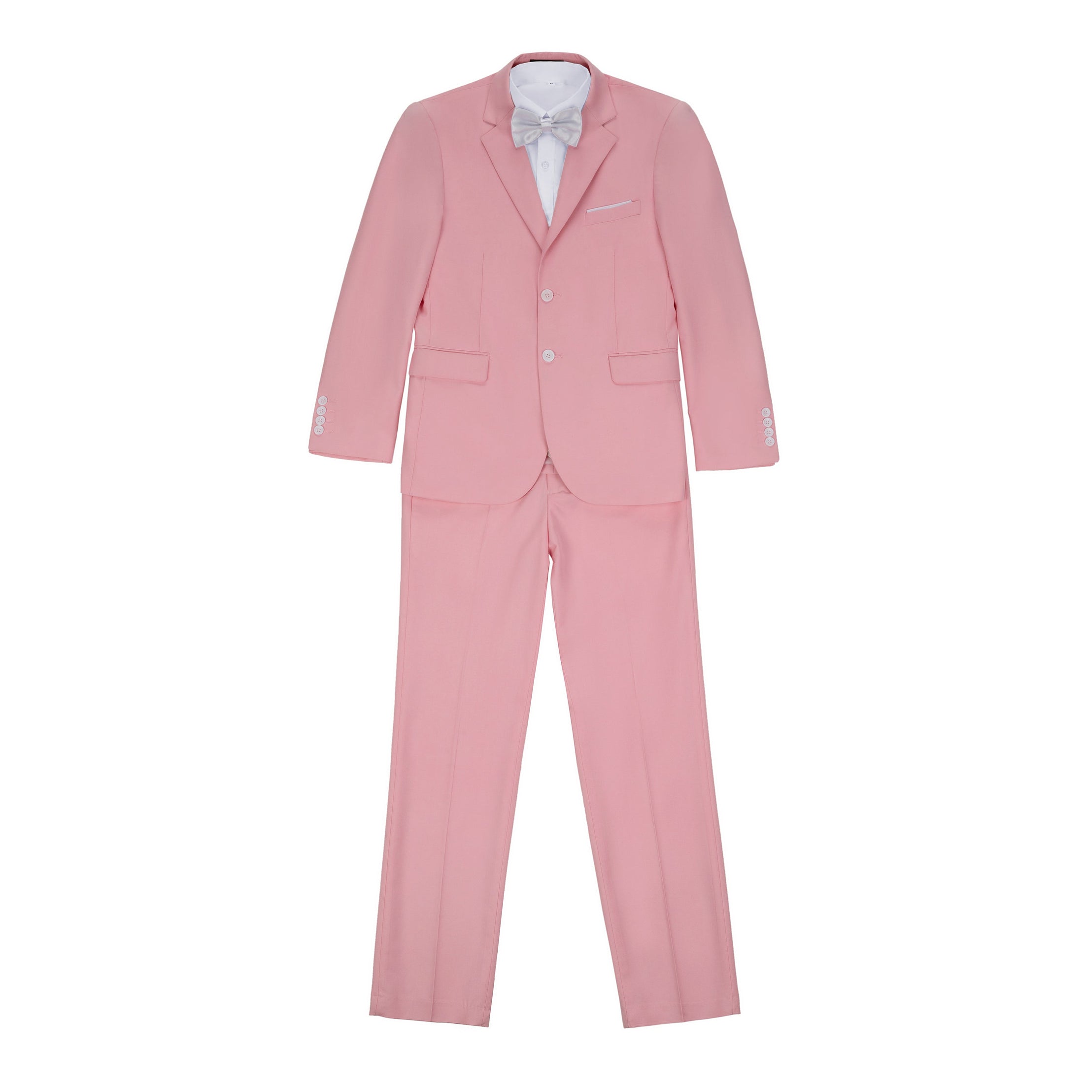 Pink Two Button Wedding 3 Pieces Slim Fit Men Suits