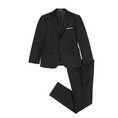 Charger l'image dans la visionneuse de la galerie, Black Two Button 2 Pieces Men's Suits Jacket+Pants
