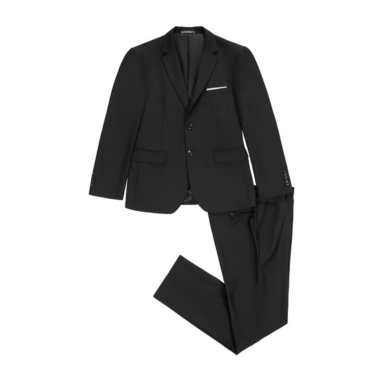 Black Two Button 2 Pieces Men's Suits Jacket+Pants