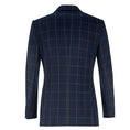 Load image into Gallery viewer, Blue Men's Blazer for Party, Wedding and Business ( Orange Plaid )
