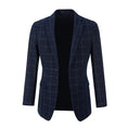 Load image into Gallery viewer, Blue Men's Blazer for Party, Wedding and Business ( Orange Plaid )
