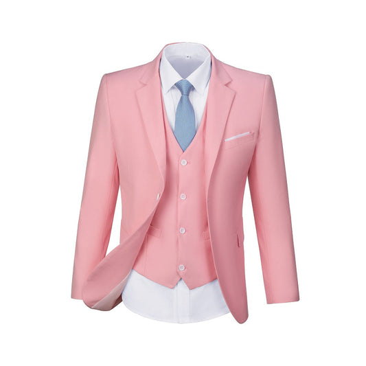 Pink Men's Two Button Blazer for Party, Wedding and Business