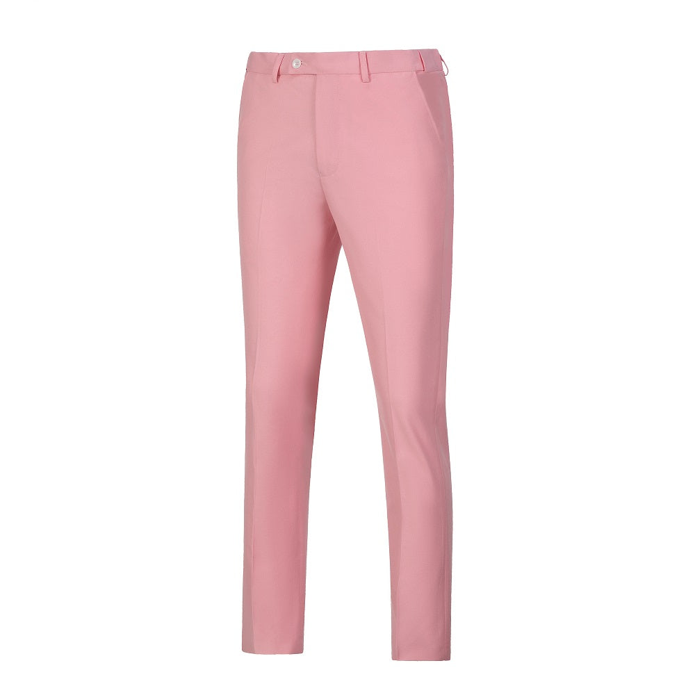 Tailored pants in Pink – men's casual suit with belt loops