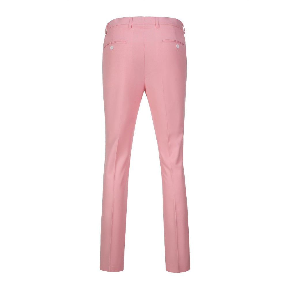 Rear pants detail of Pink men's casual suit – semi-formal wear